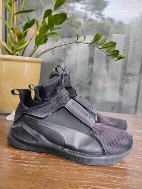 Puma Women's Fierce Black High Top Athletic Slip On Sneakers Shoes 8